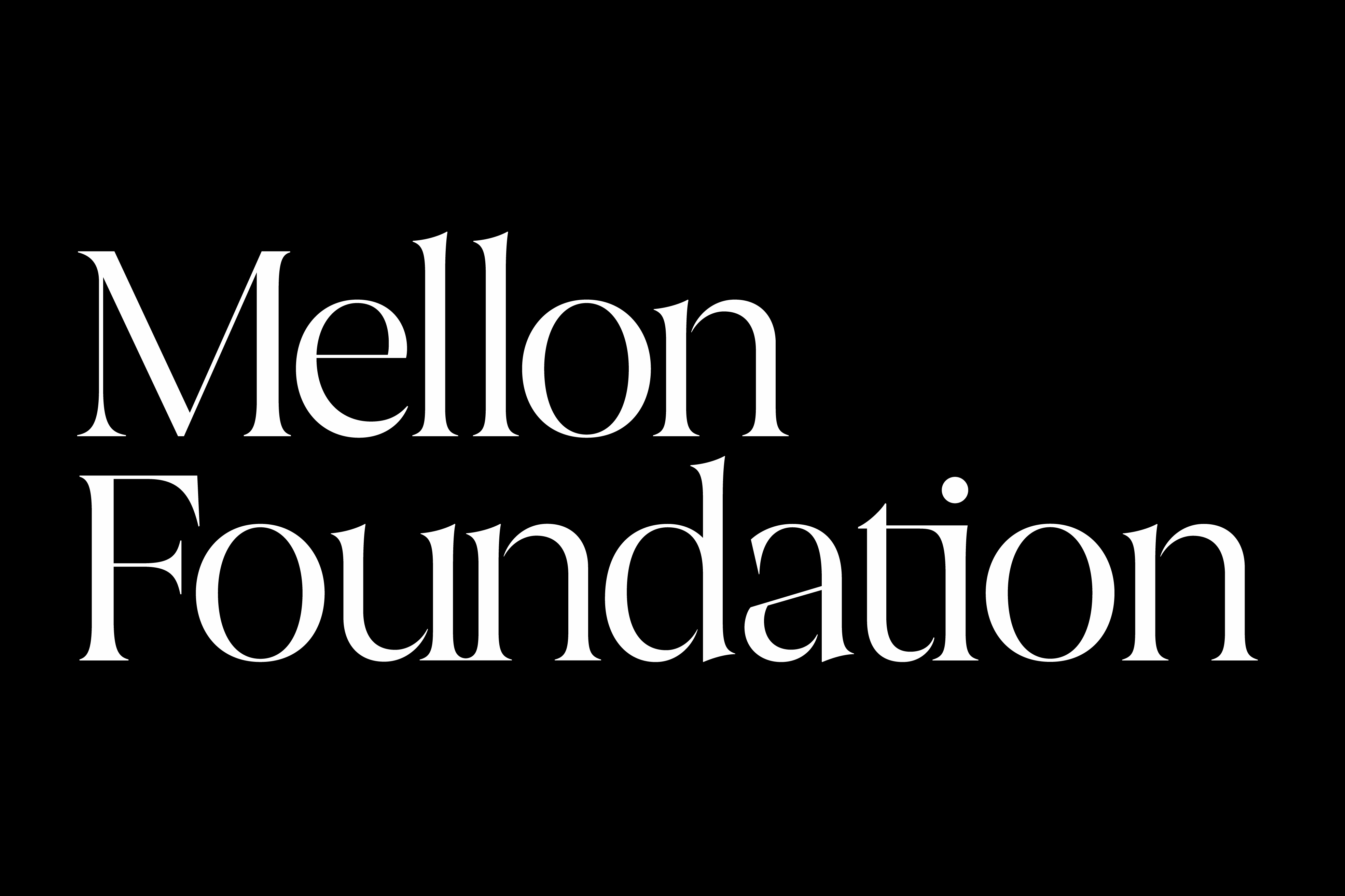 Against a black background reads 'Mellon Foundation' in white text