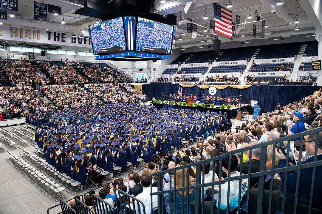 Aerial view of the crowd at the 2023 CCAS Master's Celebration