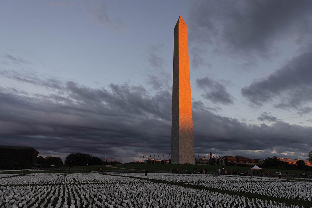 Washington Monument at sunset