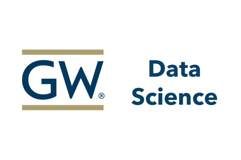 GW logo with the words "Data Science"