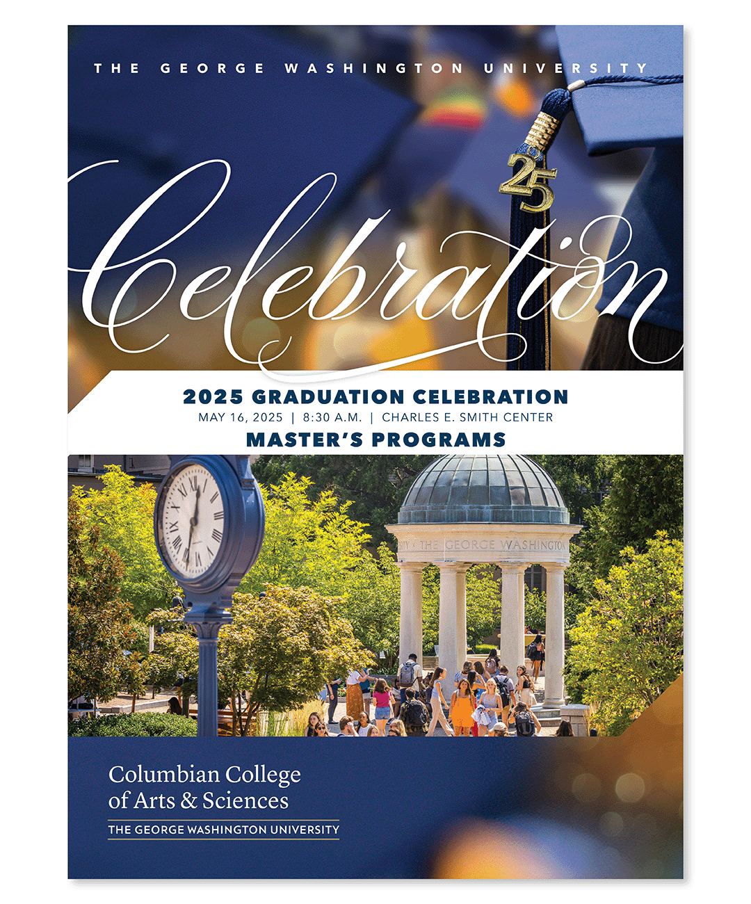 CCAS Celebration program book for the 2025 Master's Program graduation celebration